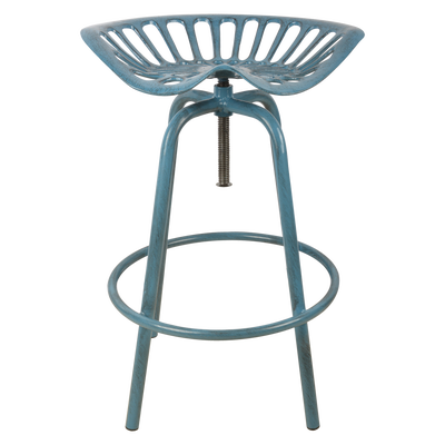 Taburete Dise�o Tractor Azul Acero